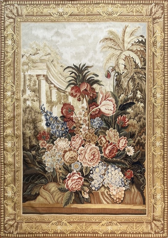 Tapisserie style d'Aubusson florale