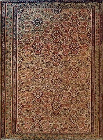 Kilim senneh 19ème siècle persan 180x138 - N° 1057