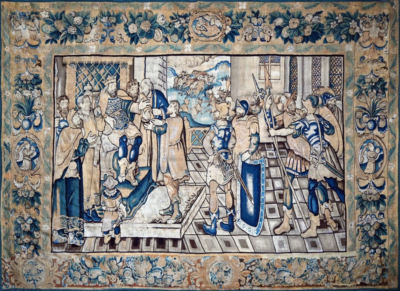 Tapisserie des Flandres, David présenté au roi Saül après la guerre Tapisserie des Flandres, David présenté au roi Saül après la guerre