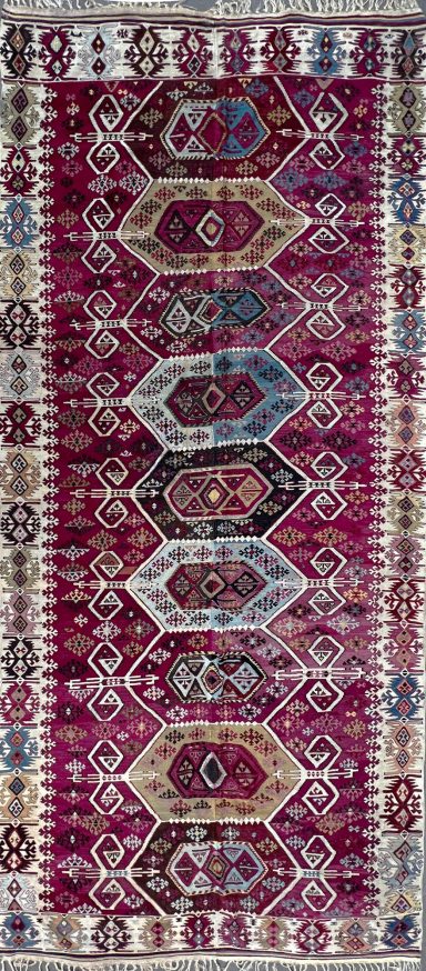 Rare Kilim de Sivas Turquie 19 ème 380 x 160 - N° 757
