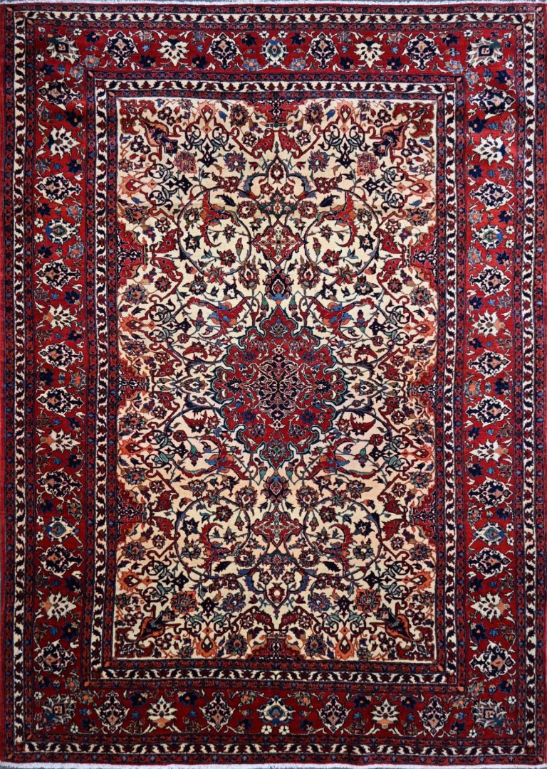 Tapis Oriantal Persan Iran Soie Qom Caucase
