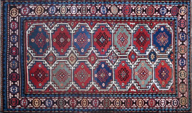 Tapis Kazak De Caucase XIXe Siècle, Circa 1880 - 210x145cm
