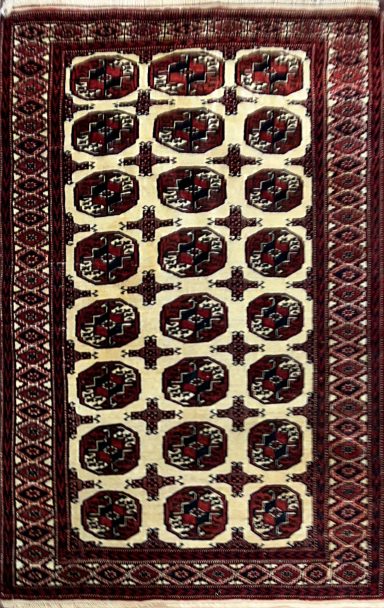Tapis Boukara Turkmène XX ème Siècle - Dim 170 X 110 - N° 948

