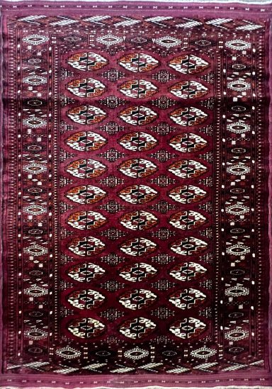Tapis Ouzbek Boukhara vers 1950 - 1m95x1m32 - N° 972
