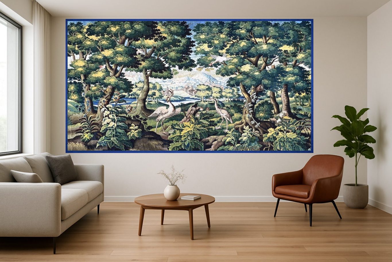 Tapisserie verdure Aubusson 18 ème siècle