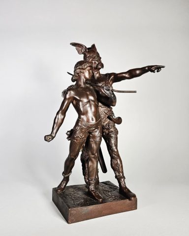 Émile LAPORTE - Bronze à patine brun nuancé - N° 1714 Bronze à patine brun nuancé
