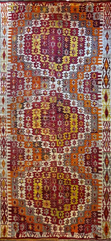 Grand Tapis en Kilim, Anatolie vers 1930 - 3m50x1m75 - N° 852
