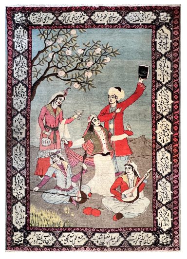 Tapis Persan Tabriz - Vers 1930 - Omar Khayyam - Dim:2.04x1.73
