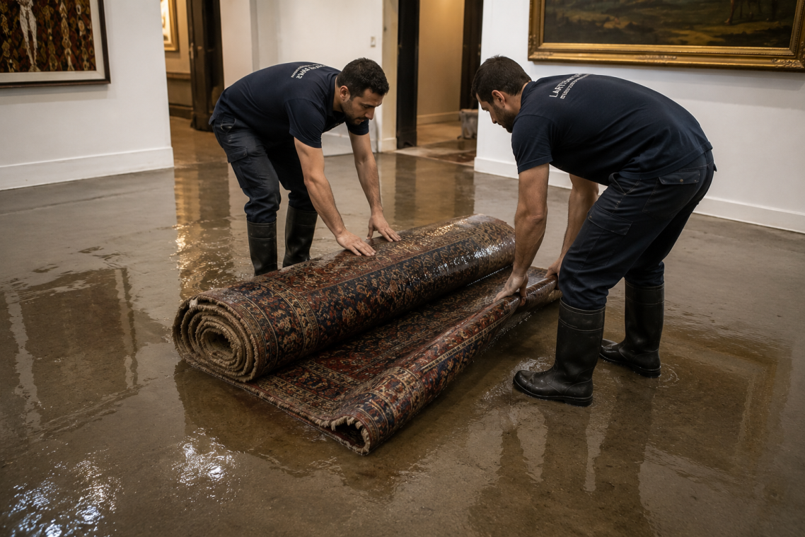 Service URGENT de Nettoyage et Lavage Traditionnel d’un Tapis Endommagé par un Dégât des Eaux à Paris Service URGENT de Nettoyage et Lavage Traditionnel d’un Tapis Endommagé par un Dégât des Eaux à Paris