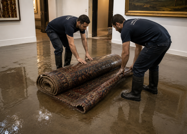 Nettoyage et Lavage Traditionnel 

Tapis Endommagé et gorgé par un Dégât des Eaux 