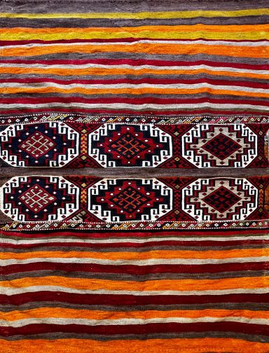 Tapis En Kilim Chuval - Turc, Vers 1960 150x112
