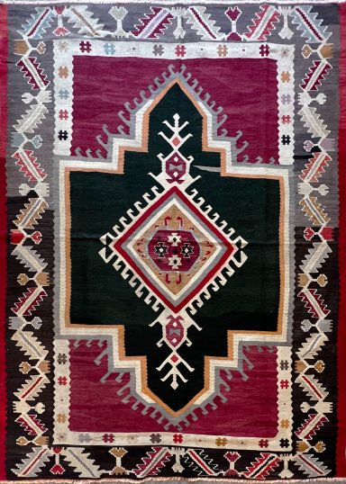 Tapis En Kilim Turquie XIXe.s - 200x140 - N° 696
