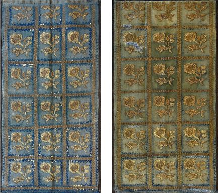 Paire De Textile Ottoman 19e.s - 0.90x0.45 - N° 714 , 715
