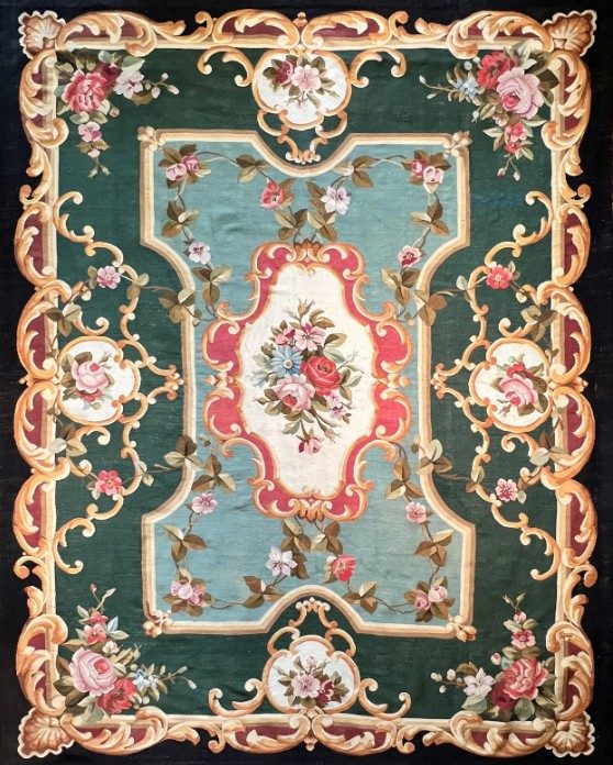 Tapis Français original :  Aubusson, Petit-point, Savonnerie et Tapis moderne design du 20e