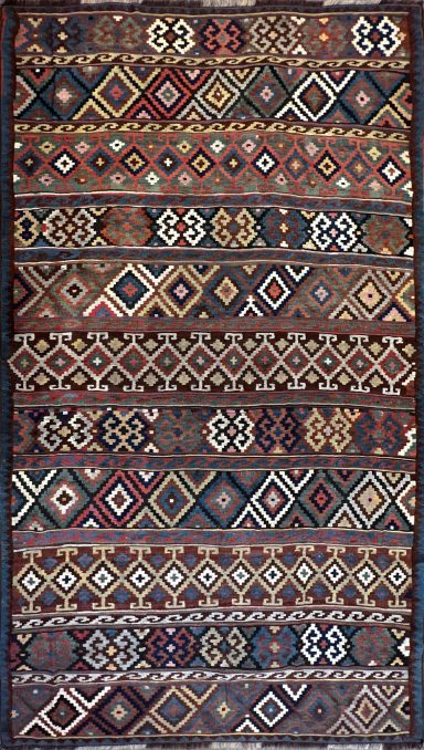 Rare Kilim ancien de la Manufacture des Caucase 19 ème 270 X 155
