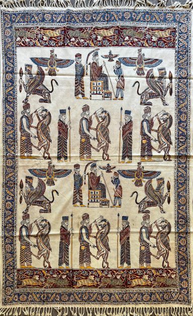 Textile Persan Faravahar de Isphahan, Vers 1990, 150x95, N° 712
