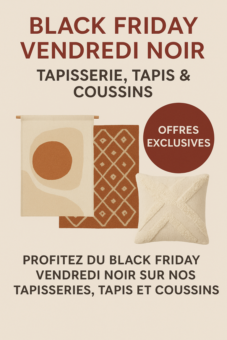 Black Friday | Vendredi Noir | Tapisserie Tapis Coussins