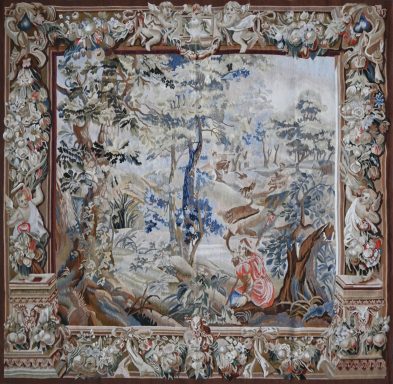Tapisserie d'Aubusson - N° 1718 Tapisserie Scène de Chasse à Courre