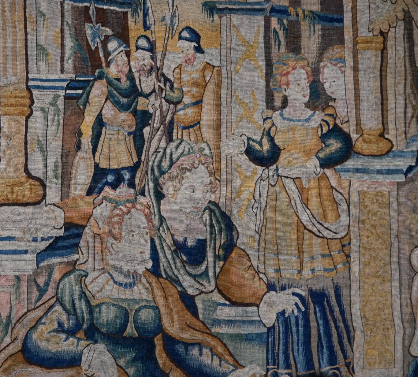Hand-Woven French & Flemish Gobelins Tapestry