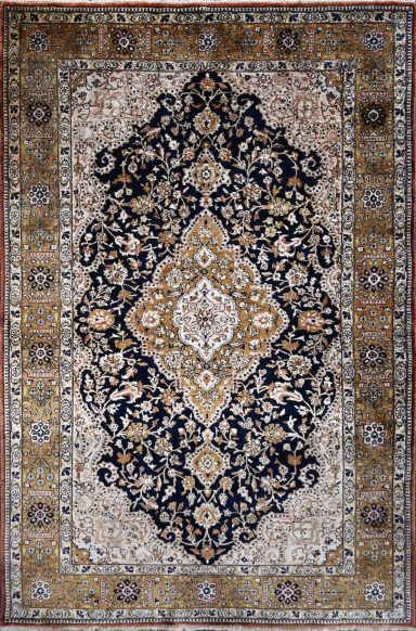 Tapis Ghoum en soie sur soie 