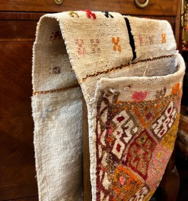 Tapis De Selle En Kilim Vers 1940 - 60cmx27cm - N° 327