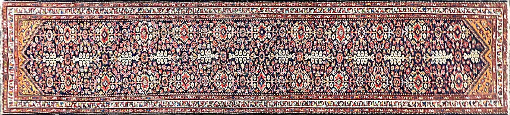 Important Tapis Malayer *Estampillé* - XIX e. Siècle - Dim:5m00x1m10 - N° 873

