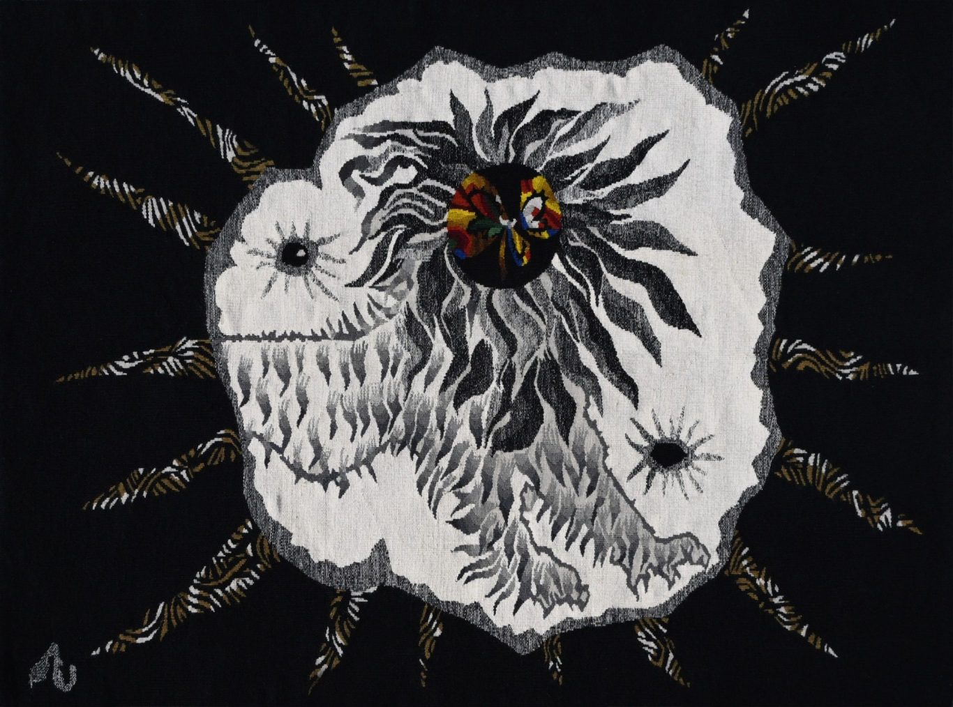 TAPISSERIE A FOND NOIR