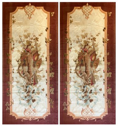Paire de portiere en Tapisserie Aubusson