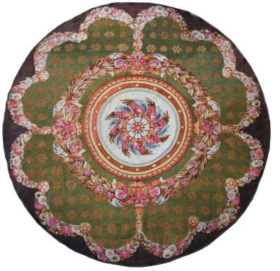 Somptueux Tapis d’Aubusson Circulaire - N° 1598 Somptueux Tapis d’Aubusson Circulaire